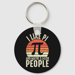 Pi Day 3.14 Pi Symbol - I Like Pi And Maybe 3.1415 Key Ring