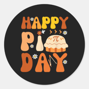 Pi Day 3.14 Pie Day Pi Symbol For Math Lovers And Classic Round Sticker