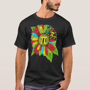 Pi Day 3 14 Sunflower Symbol Math Geek Nerd Teach T-Shirt