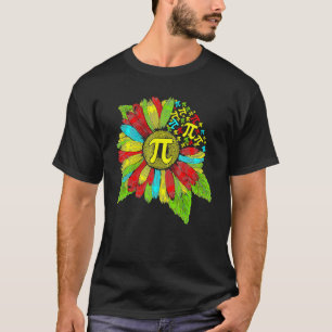 Pi Day 3 14 Sunflower Symbol Math  Geek Nerd Teach T-Shirt
