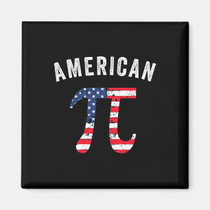 Pi Day American Flag Patriotic Math Nerd 3.14 July Magnet