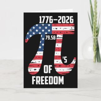 Pi Day American Flag Patriotic Math Nerd Geek 3.14 Card