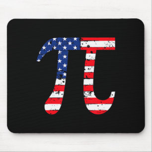 Pi Day American Flag Patriotic Math Nerd Geek 3.14 Mouse Mat