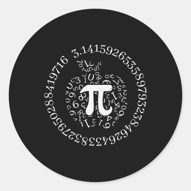 Pi Day Apple Graphic Cute Funny Math Lover Pie Pun Classic Round Sticker (Front)