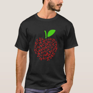 Pi Day Apple Math Lover Teacher 3.14 Symbol Mathem T-Shirt
