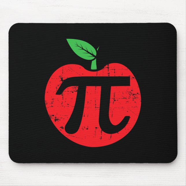 Pi Day Apple Pie Pun 3.14 Cute Math Lover Teacher  Mouse Mat (Front)