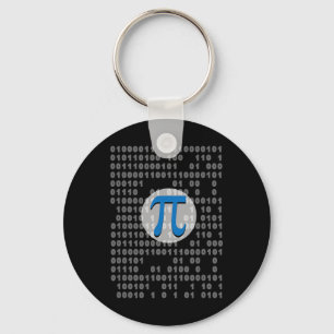 Pi Day Ascii Binary Code 3.14 Pi Symbol Math Nerd  Key Ring