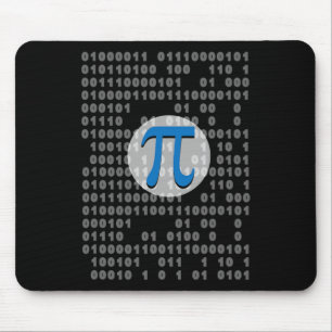 Pi Day Ascii Binary Code 3.14 Pi Symbol Math Nerd  Mouse Mat