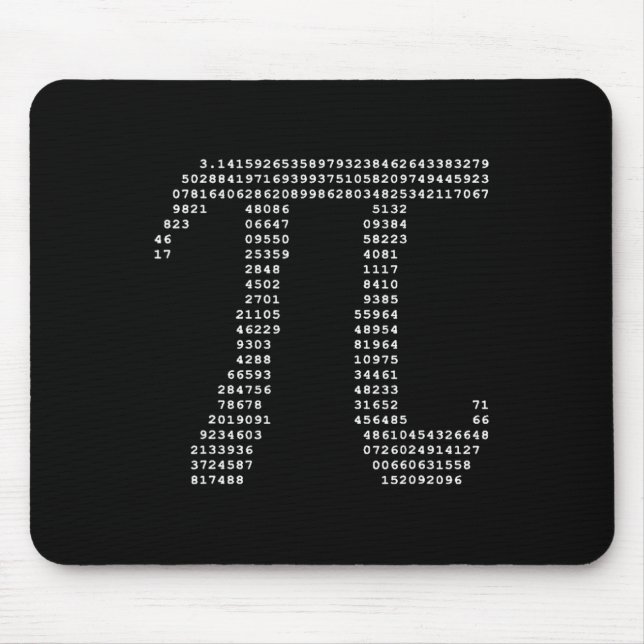 Pi Day Ascii Pi 3.14 Number Math Geek  Mouse Mat (Front)
