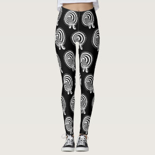 Pi Day Black Hole Typography Leggings