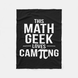 Pi Day Camping Tee Math Geek Teacher Math Club Cam Fleece Blanket