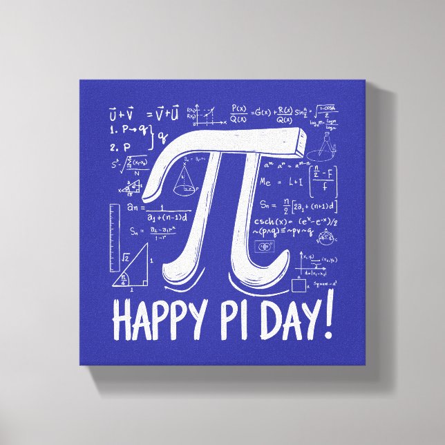 Pi Day Canvas Print – Stylish Math Art for Pi Day (Front)