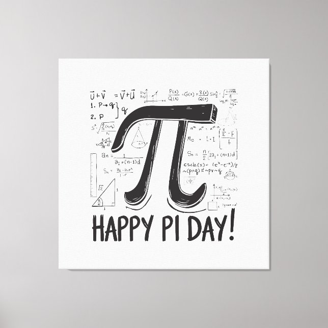 Pi Day Canvas Print – Stylish Math Art for Pi Day (Front)