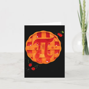 Pi Day Cherry Pie Math Teacher Funny Thanksgiving  Card