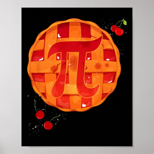 Pi Day Cherry Pie Math Teacher Funny Thanksgiving  Poster (Front)