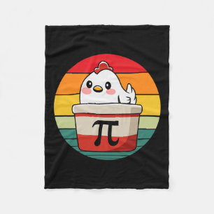 Pi Day Chicken Pot Pie Funny Math Teacher Nerd Gee Fleece Blanket