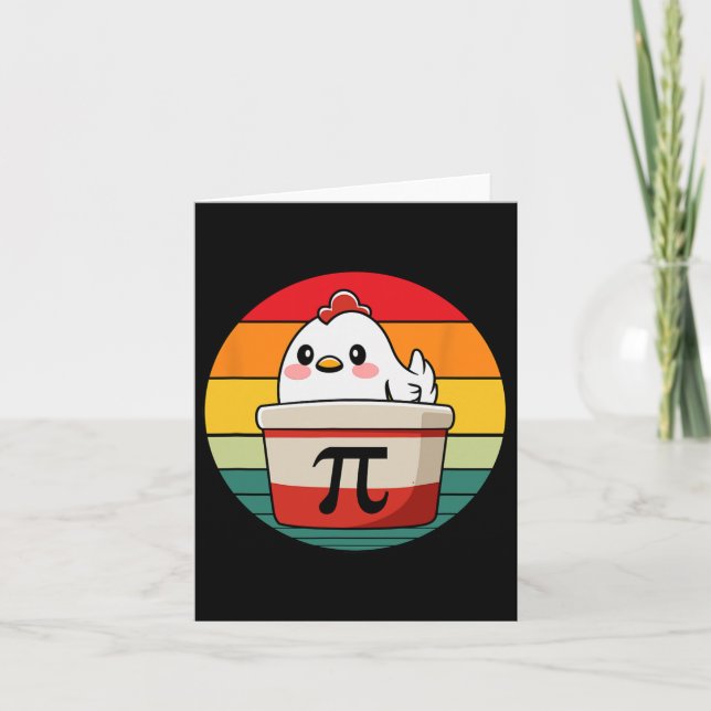 Pi Day Chicken Pot Pie Math Science Teacher Funny  Card (Front)
