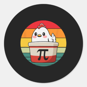 Pi Day Chicken Pot Pie Math Science Teacher Funny Classic Round Sticker