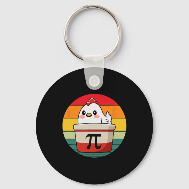 Pi Day Chicken Pot Pie Math Science Teacher Funny  Key Ring (Front)