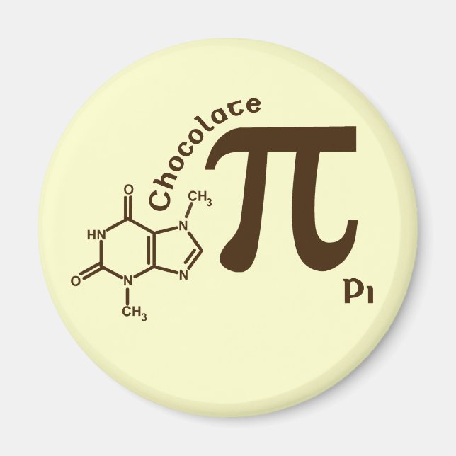Pi Day Chocolate Pi Magnet (Front)