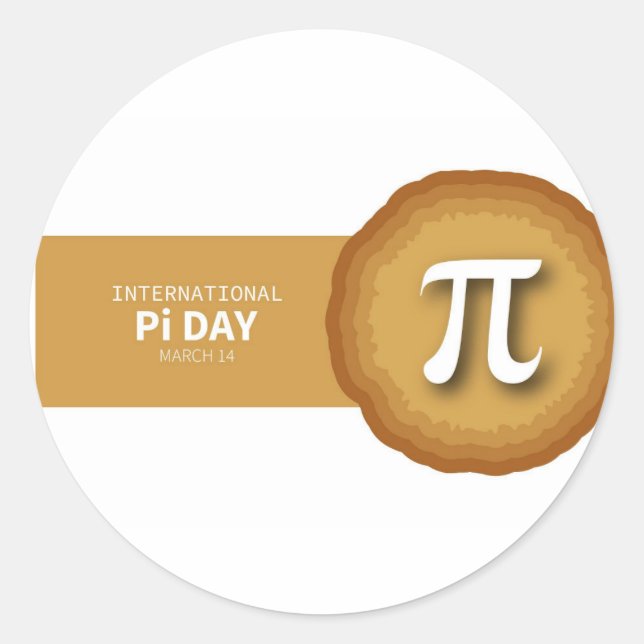 Pi Day Classic Round Sticker (Front)