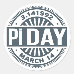 Pi-Day Classic Round Sticker