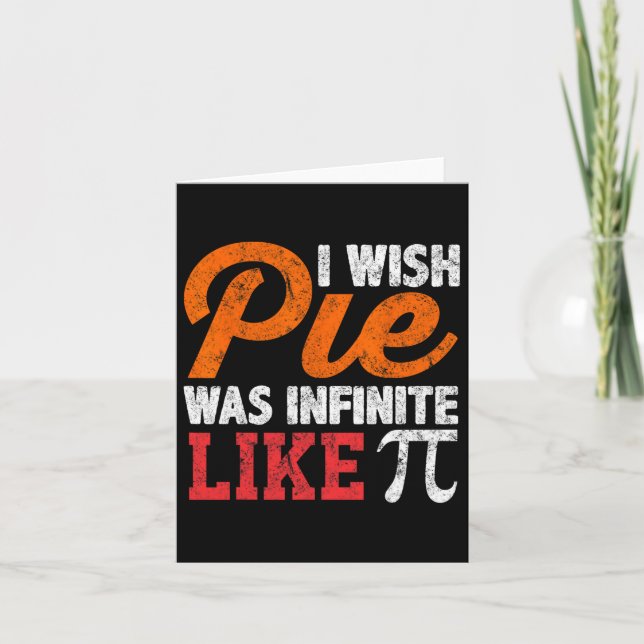 Pi Day Cute Geek Pie On Pi Day Math Love Gift  Card (Front)