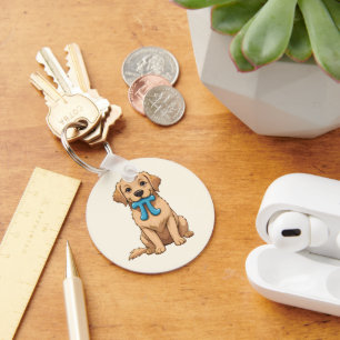 Pi Day Dog With Pi Symbol   Cute Pi Math Key Ring
