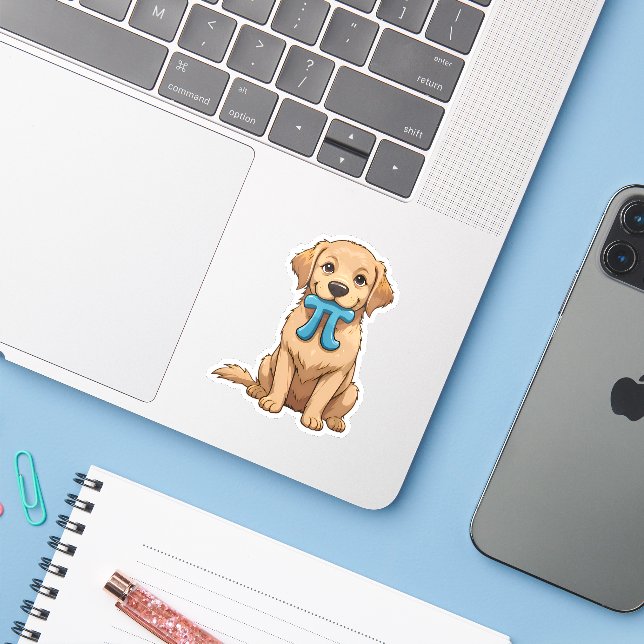 Pi Day Dog With Pi Symbol | Happy Pi Day (Laptop w/ iPhone)