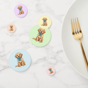 Pi Day Dog With Pi Symbol Happy Pi Day Confetti