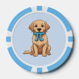 Pi Day Dog With Pi Symbol   Happy Pi Day Poker Chips