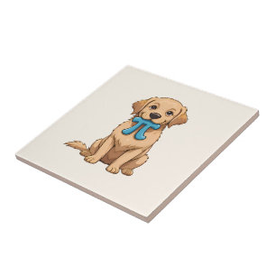 Pi Day Dog With Pi Symbol   Happy Pi Day Tile