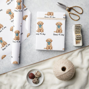 Pi Day Dog With Pi Symbol Happy Pi Day Wrapping Paper