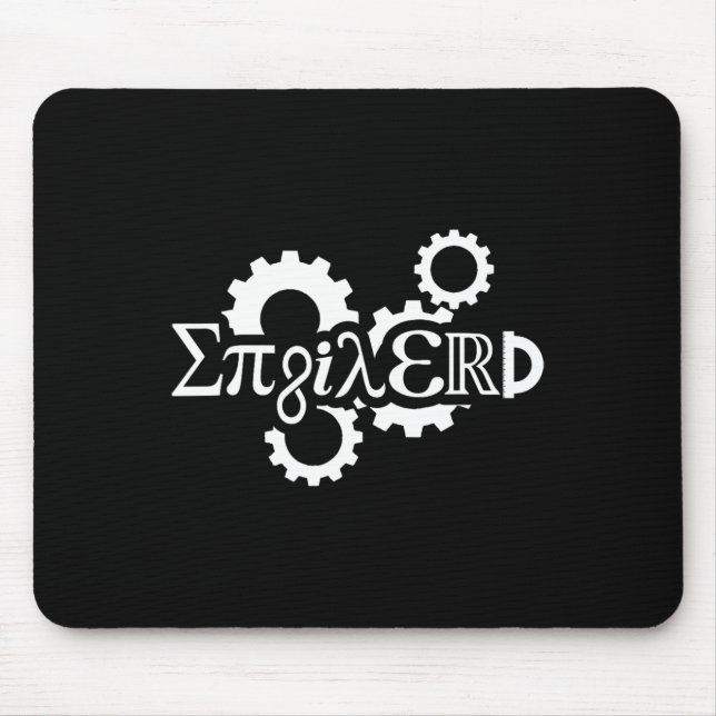 Pi Day Enginerd Engineer Mechanical Gear  Mouse Mat (Front)
