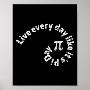 Pi Day Every Day Math Calculus Golden Geometry Rat Poster