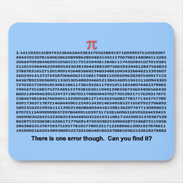 Pi Day FUN Mouse Mat (Front)