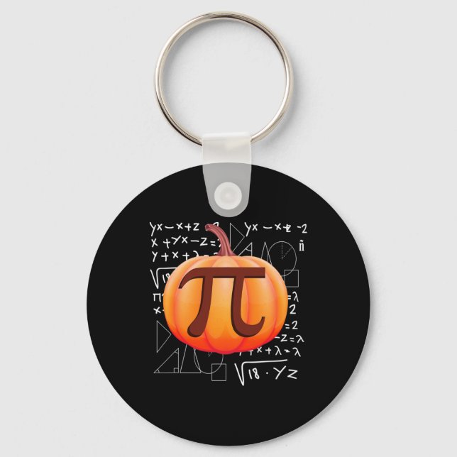 Pi Day Funny Excellent Graphic Math Lovers Pumpkin Key Ring (Front)