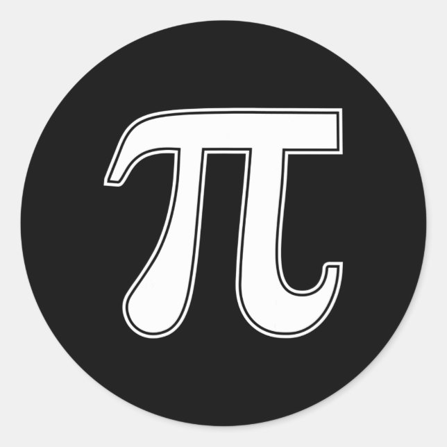 Pi Day Funny Graphic Apparel Pi Symbol  Classic Round Sticker (Front)