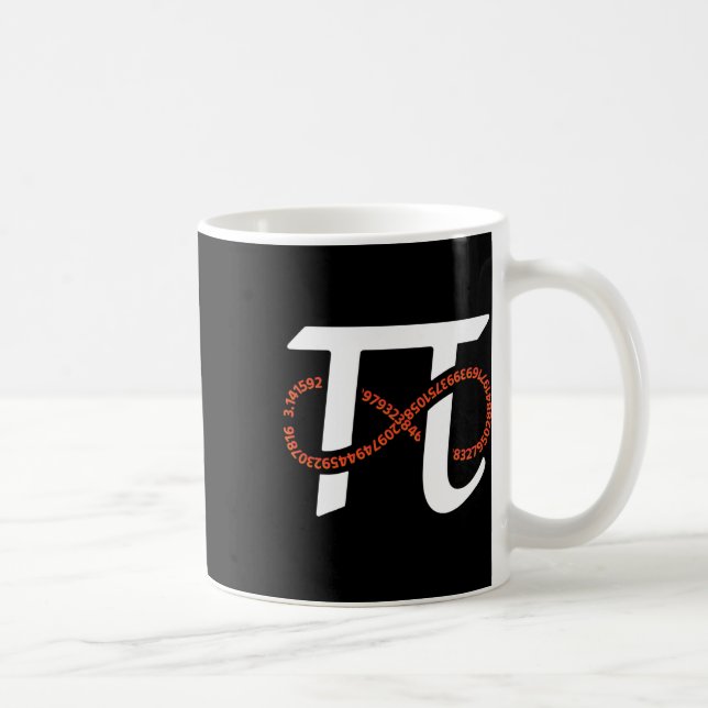 Pi Day Funny Infinity Numbers Geek Nerd Math Lover Coffee Mug (Right)