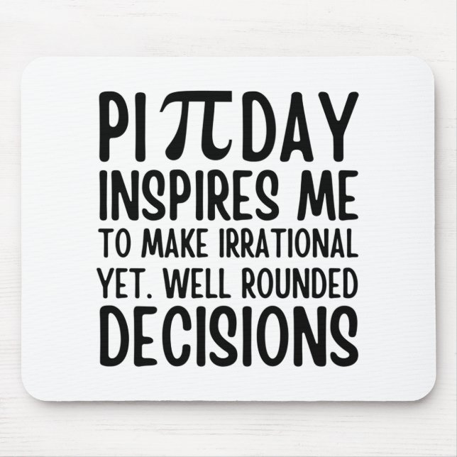 Pi Day Funny Mouse Mat (Front)