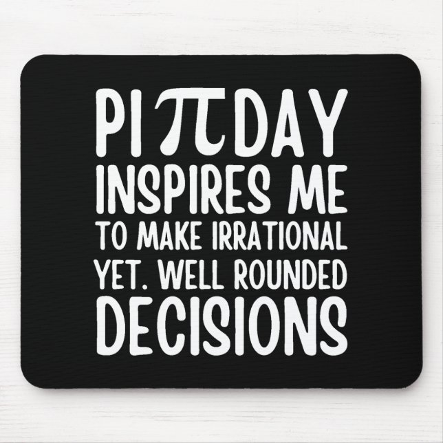 Pi Day Funny Mouse Mat (Front)