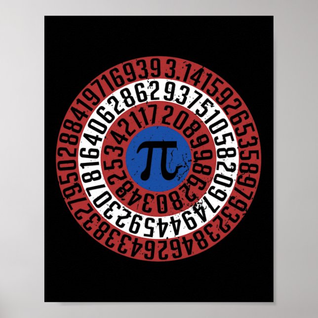Pi Day Funny Nerd Geek Math Algebra Student Teache Poster (Front)