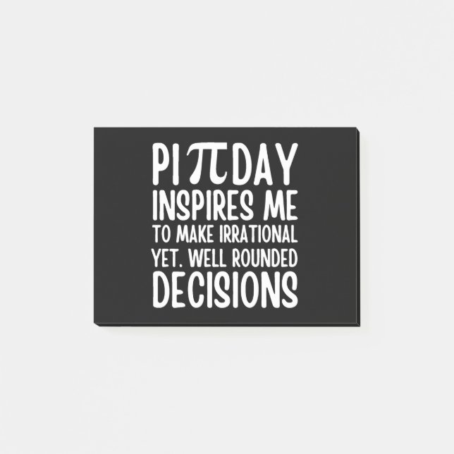 Pi Day Funny Post-it Notes (Front)