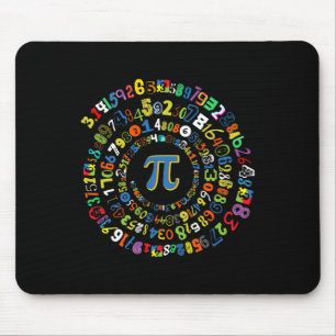 Pi Day Funny Spiral Math Geek Cool Mathematics Lov Mouse Mat