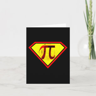 Pi Day Funny Superhero Costume  Card