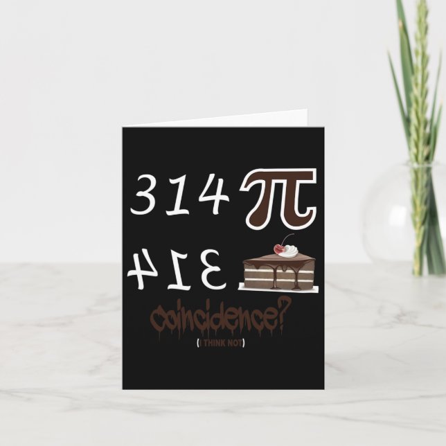 Pi Day Funny Unique Graphic Math Formula Equations Card (Front)