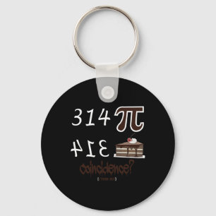 Pi Day Funny Unique Graphic Math Formula Equations Key Ring