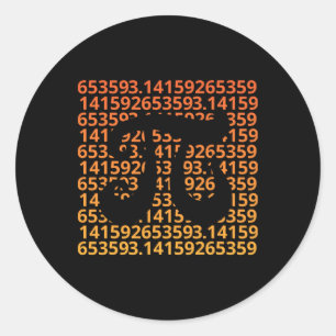 Pi Day Gradient Classic Round Sticker