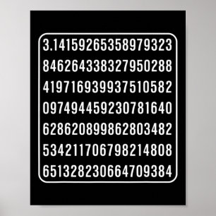 Pi Day Greek Pi Digits Numbers Math Lovers Nerd Ge Poster