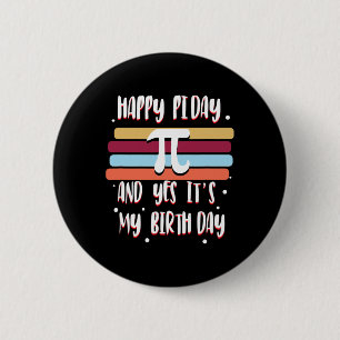 Pi Day Happy Birthday 3.14 Cool Funny Numbers Geek 6 Cm Round Badge